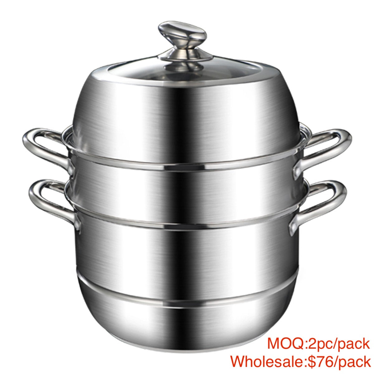 BECWARE 3-tier multifunction steamming cookware with handle food
